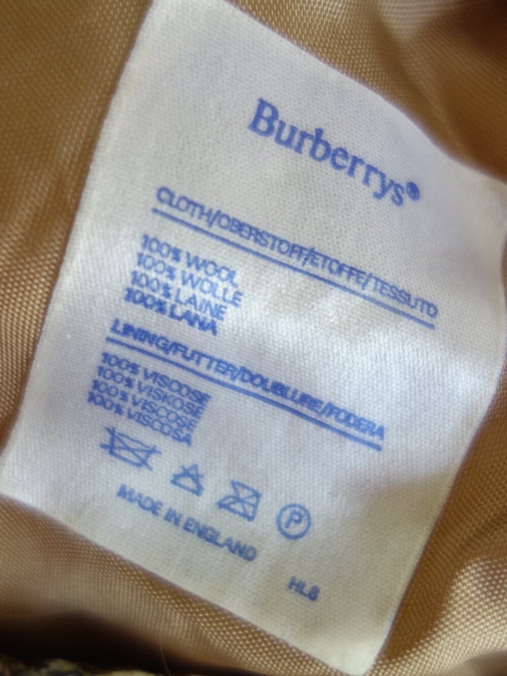 Vntg BURBERRYS’ England News Boy Flat Plaid Wool Cap Hat – Large – READ - Picture 7 of 11